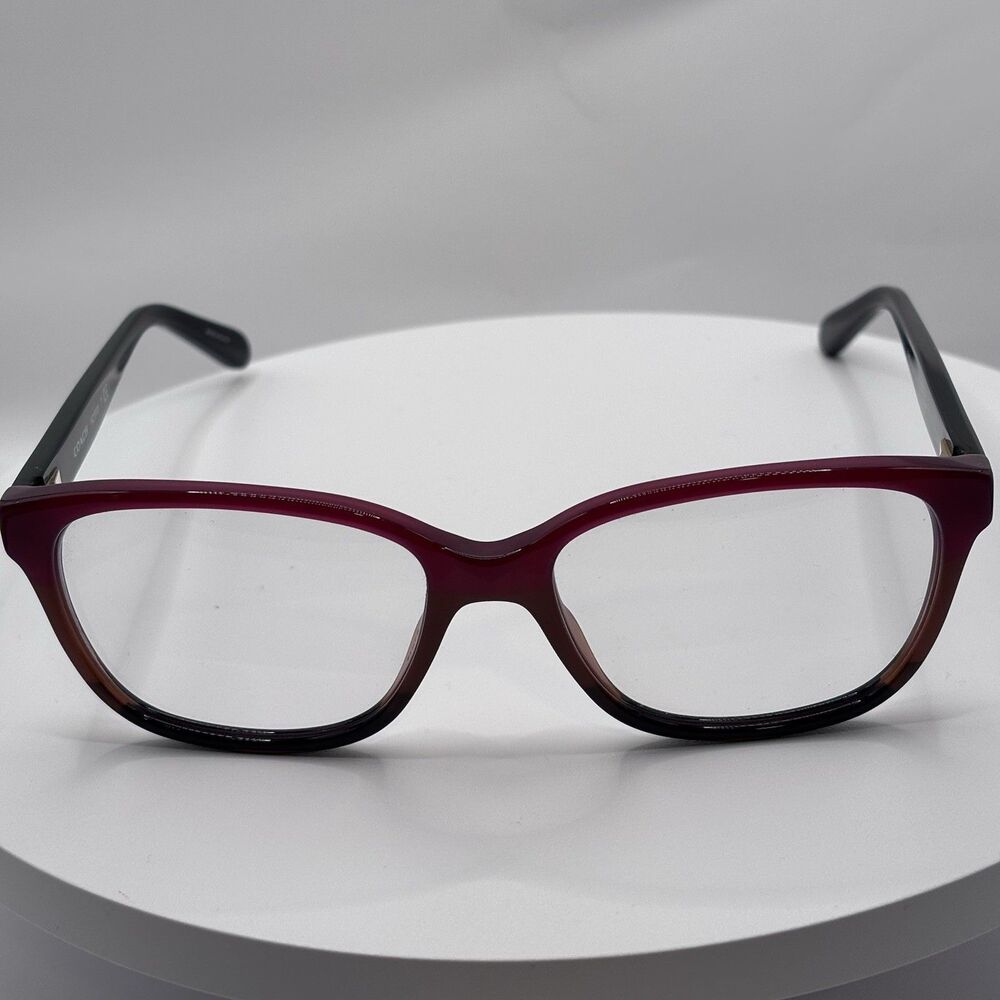Coach HC6103 5445 54 -16 Aubgn Cognac Varsity Stripe Eyeglasses Pre-Owned